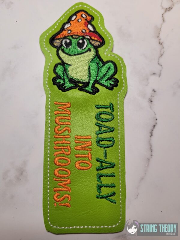 Chibi Mushtoad - TOAD-ALLY Into Mushrooms Bookmark ITH in the hoop Digital Download for Machine Embroidery Pattern, Design ( 2ITH 5x7 Hoop) - Image 2