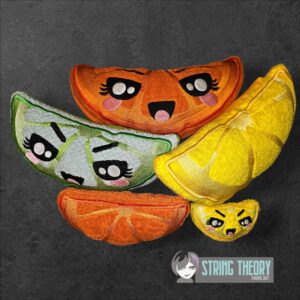 Citrus Wedge Stuffie Includes Regular & Kawaii Face patterns ITH in the hoop Digital Download for Machine Embroidery Pattern, Design (4×4, 5×7, 6×10, 7×11, 8×12 Hoop)