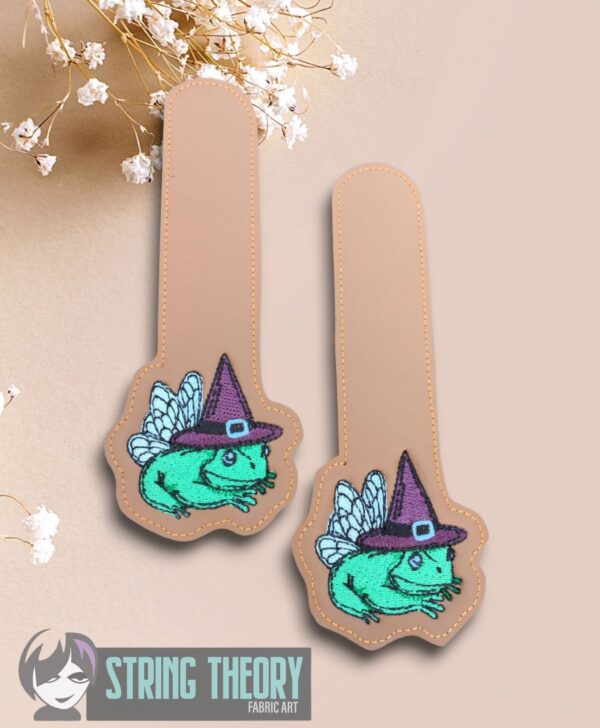 Cottagecore Witch Frog Strap Connectors ITH in the hoop Digital Download for Machine Embroidery Pattern, Design (5x7 Hoop) - Image 2
