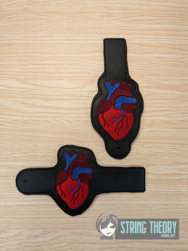 Anatomical Heart ITH in the hoop wallet tab Digital Download for Machine Embroidery Pattern, Design (4x4, 5x7 Hoop) - Image 2