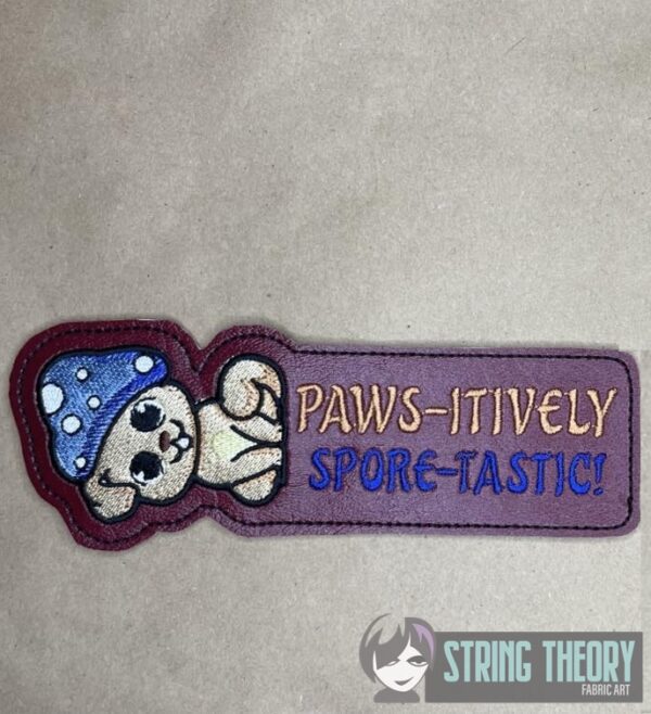 Chibi Mushpuppy - PAWS-ITIVELY Spore-Tastic Bookmark ITH in the hoop Digital Download for Machine Embroidery Pattern, Design ( 2ITH 5x7 Hoop) - Image 2