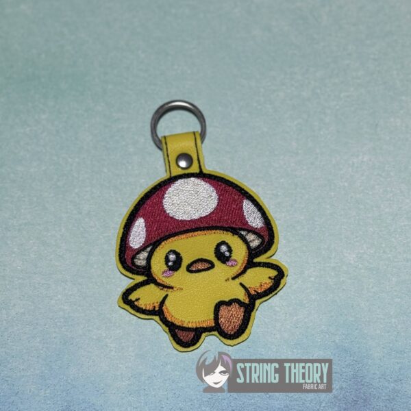 Chibi Mushduck Bun Cover, fob, patch, Ornament ITH in the hoop Digital Download for Machine Embroidery Pattern, Design (4x4 Hoop) - Image 2