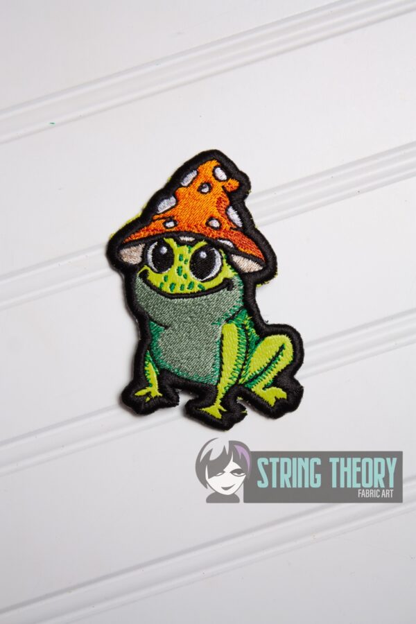 Chibi Mushtoad Bun Cover, fob, patch, Ornament ITH in the hoop Digital Download for Machine Embroidery Pattern, Design (4x4 Hoop) - Image 4