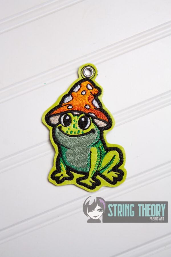 Chibi Mushtoad Bun Cover, fob, patch, Ornament ITH in the hoop Digital Download for Machine Embroidery Pattern, Design (4x4 Hoop) - Image 5