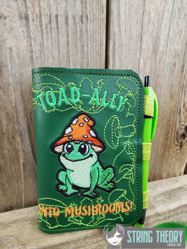 Chibi Mushtoad – TOAD-ALLY Into Mushrooms  Notebook Cover ITH in the hoop Digital Download for Machine Embroidery Pattern, Design (5×7, 6×10 Hoop) - Image 10
