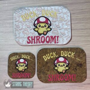 Chibi Mushduck – Duck, Duck, SHROOM!  Mug Rug  ITH in the hoop Digital Download for Machine Embroidery Pattern, Design (4x4, 5×7, 6×10 Hoop)