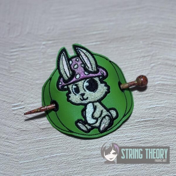 Chibi Mushbunny Bun Cover, fob, patch, Ornament ITH in the hoop Digital Download for Machine Embroidery Pattern, Design (4x4 Hoop) - Image 3