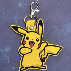 Pokemon Pikachu ITH fob machine embroidery design
