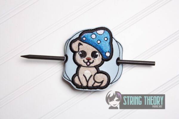 Chibi Mushpuppy Bun Cover, fob, patch, Ornament ITH in the hoop Digital Download for Machine Embroidery Pattern, Design (4x4 Hoop) - Image 3
