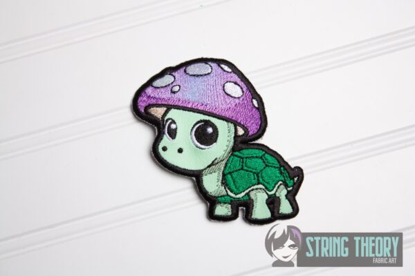 Chibi Mushturtle Bun Cover, fob, patch, Ornament ITH in the hoop Digital Download for Machine Embroidery Pattern, Design (4x4 Hoop) - Image 4