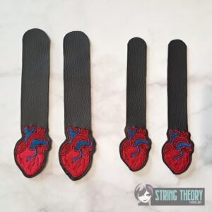 Anatomical Heart Strap Connectors ITH in the hoop Digital Download for Machine Embroidery Pattern, Design (5x7 Hoop)