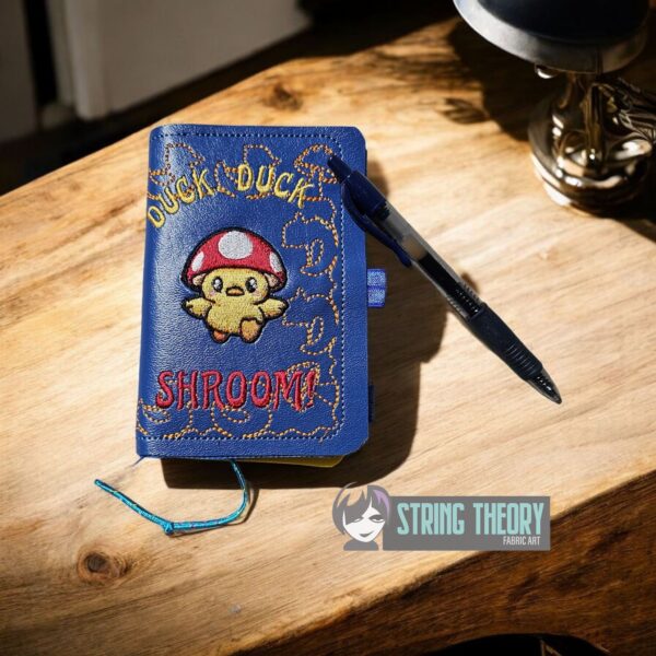 Chibi Mushduck – Duck, Duck, SHROOM! Notebook Cover ITH in the hoop Digital Download for Machine Embroidery Pattern, Design (5×7, 6×10 Hoop) - Image 3