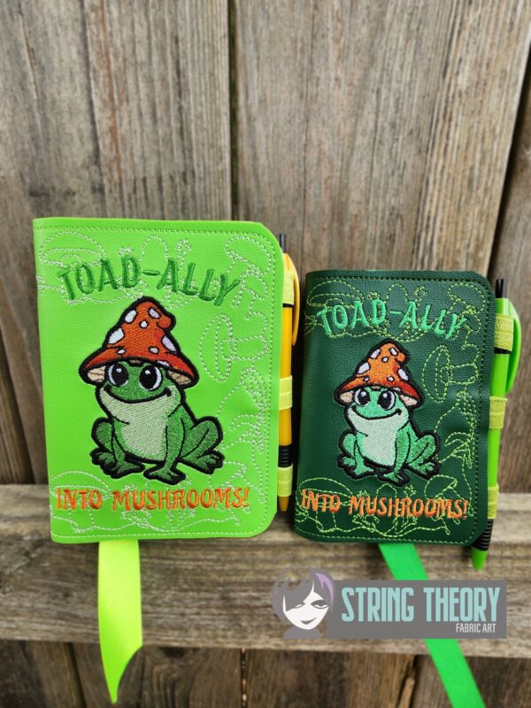 Chibi Mushtoad – TOAD-ALLY Into Mushrooms  Notebook Cover ITH in the hoop Digital Download for Machine Embroidery Pattern, Design (5×7, 6×10 Hoop) - Image 8