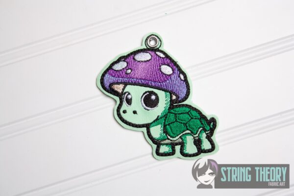 Chibi Mushturtle Bun Cover, fob, patch, Ornament ITH in the hoop Digital Download for Machine Embroidery Pattern, Design (4x4 Hoop) - Image 5