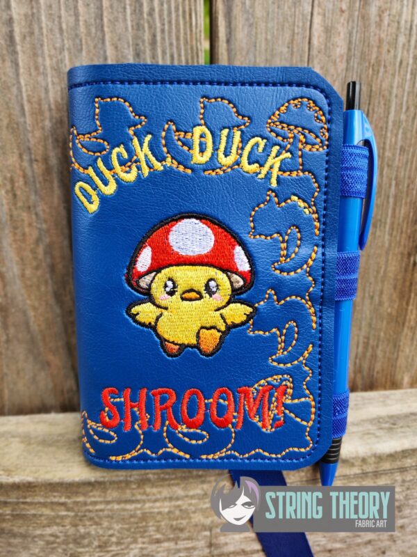 Chibi Mushduck – Duck, Duck, SHROOM! Notebook Cover ITH in the hoop Digital Download for Machine Embroidery Pattern, Design (5×7, 6×10 Hoop) - Image 4
