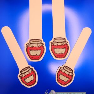 Cottagecore Jam Jar Strap Connectors ITH in the hoop Digital Download for Machine Embroidery Pattern, Design (5x7 Hoop)
