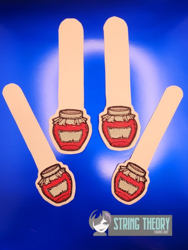 Cottagecore Jam Jar Strap Connectors ITH in the hoop Digital Download for Machine Embroidery Pattern, Design (5x7 Hoop)