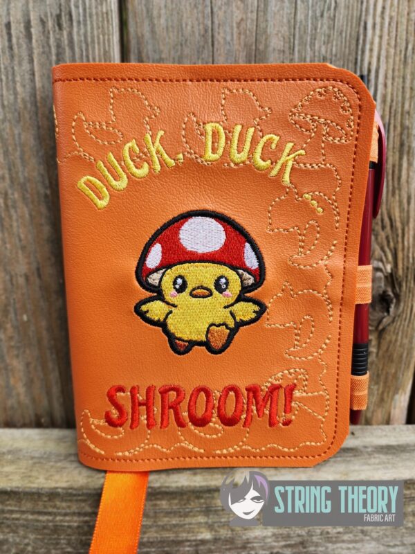 Chibi Mushduck – Duck, Duck, SHROOM! Notebook Cover ITH in the hoop Digital Download for Machine Embroidery Pattern, Design (5×7, 6×10 Hoop) - Image 5