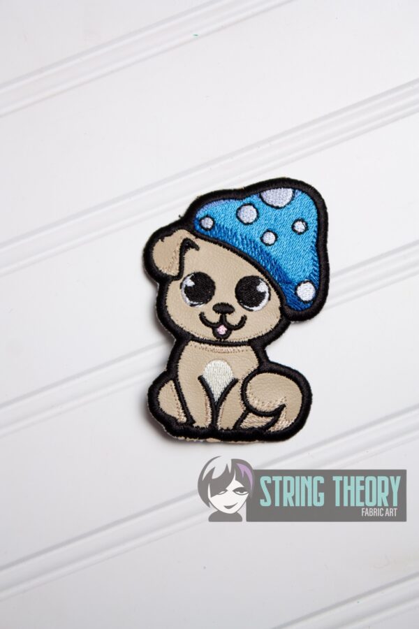 Chibi Mushpuppy Bun Cover, fob, patch, Ornament ITH in the hoop Digital Download for Machine Embroidery Pattern, Design (4x4 Hoop) - Image 4