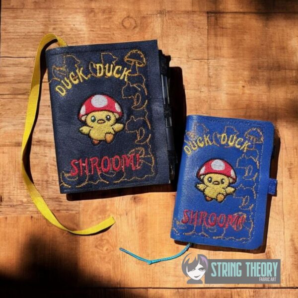 Chibi Mushduck – Duck, Duck, SHROOM! Notebook Cover ITH in the hoop Digital Download for Machine Embroidery Pattern, Design (5×7, 6×10 Hoop) - Image 6