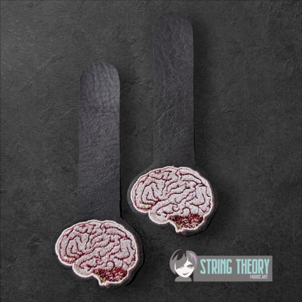 Anatomical Brain Strap Connectors ITH in the hoop Digital Download for Machine Embroidery Pattern, Design (5x7 Hoop) - Image 2