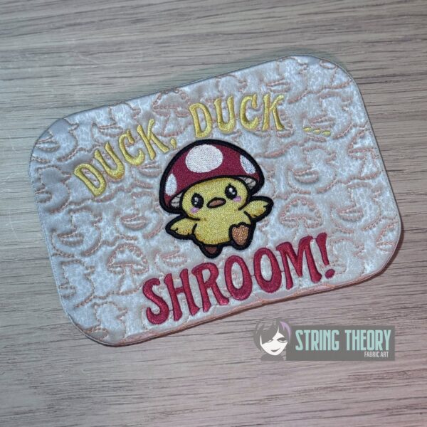 Chibi Mushduck – Duck, Duck, SHROOM!  Mug Rug  ITH in the hoop Digital Download for Machine Embroidery Pattern, Design (4x4, 5×7, 6×10 Hoop) - Image 2