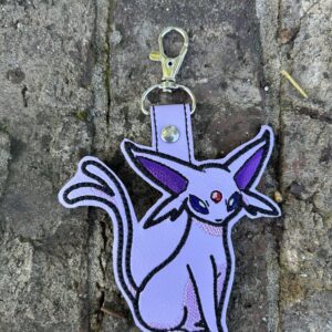 Pokemon Espeon ITH fob machine embroidery design