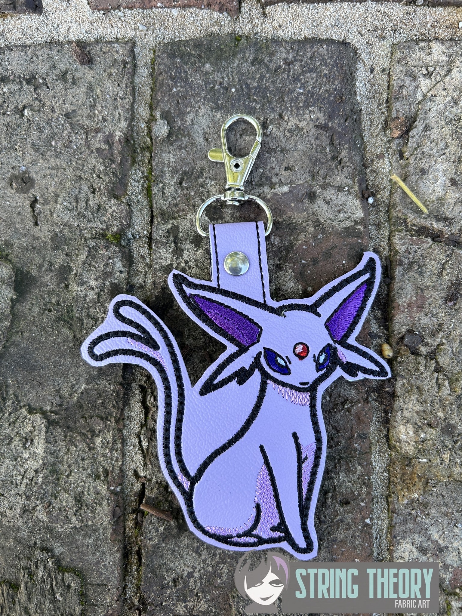 Pokemon Espeon ITH fob machine embroidery design