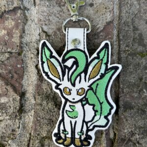 Pokemon Leafeon ITH fob machine embroidery design
