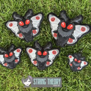 Chibi Mothman Stuffie ITH in the hoop Digital Download for Machine Embroidery Pattern, Design (4×4, 5×7, 6×10, 7×11, 8×12 Hoop)