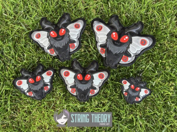 Chibi Mothman Stuffie ITH in the hoop Digital Download for Machine Embroidery Pattern, Design (4×4, 5×7, 6×10, 7×11, 8×12 Hoop)