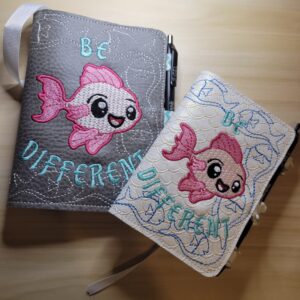 Be Different Notebook Cover ITH machine embroidery design