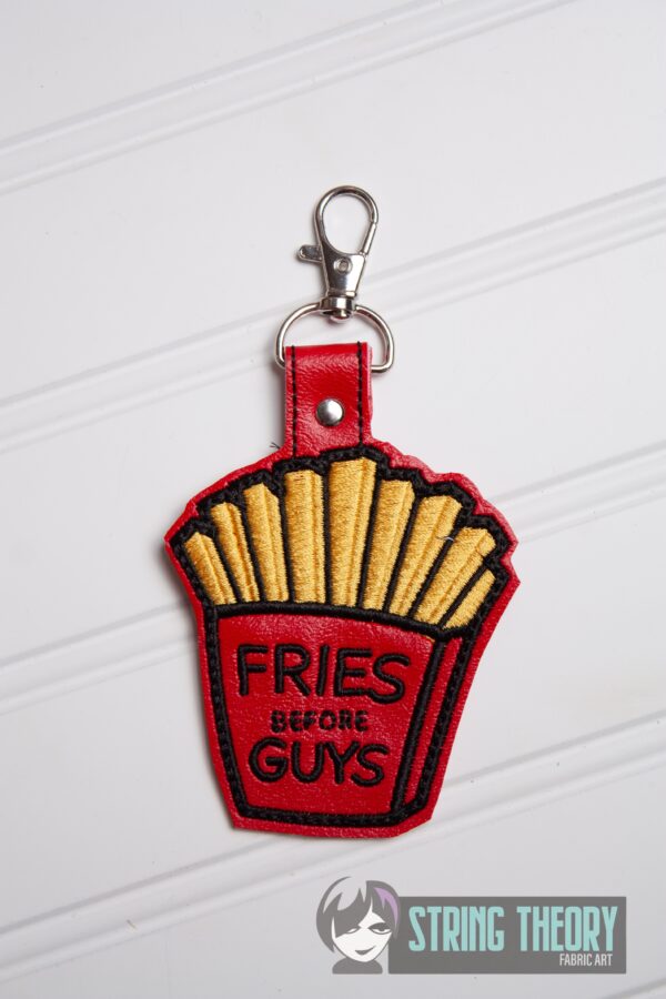 Fries Before Guys French Fry Bun Cover, fob, patch, Ornament ITH in the hoop Digital Download for Machine Embroidery Pattern, Design (4x4 Hoop) - Image 2