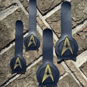 Star Trek Command Symbol ITH Strap Connectors machine embroidery design