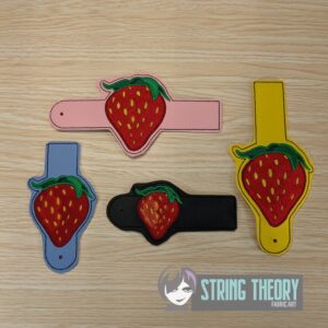 Strawberry Tabs ITH in the hoop wallet tab Digital Download for Machine Embroidery Pattern, Design (4x4, 5x7 Hoop)