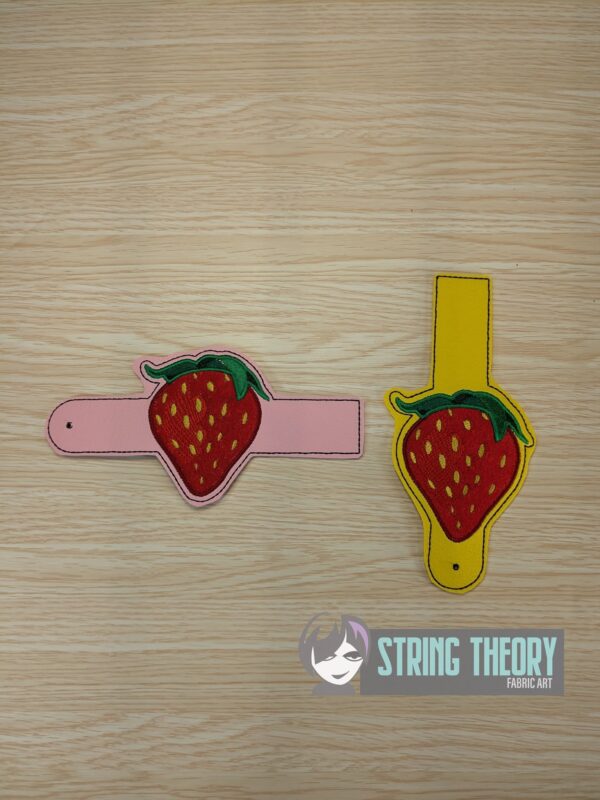 Strawberry Tabs ITH in the hoop wallet tab Digital Download for Machine Embroidery Pattern, Design (4x4, 5x7 Hoop) - Image 3