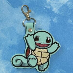 Pokemon Squirtle ITH fob machine embroidery design