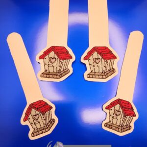 Cottagecore Birdhouse Strap Connectors ITH in the hoop Digital Download for Machine Embroidery Pattern, Design (5x7 Hoop)