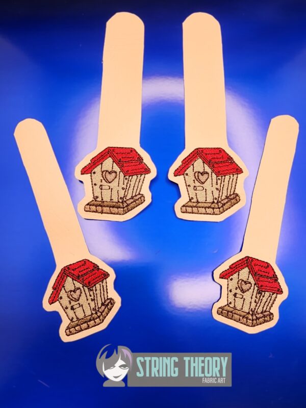 Cottagecore Birdhouse Strap Connectors ITH in the hoop Digital Download for Machine Embroidery Pattern, Design (5x7 Hoop)