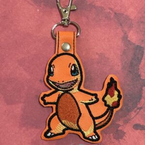Pokemon Charamander ITH fob machine embroidery design