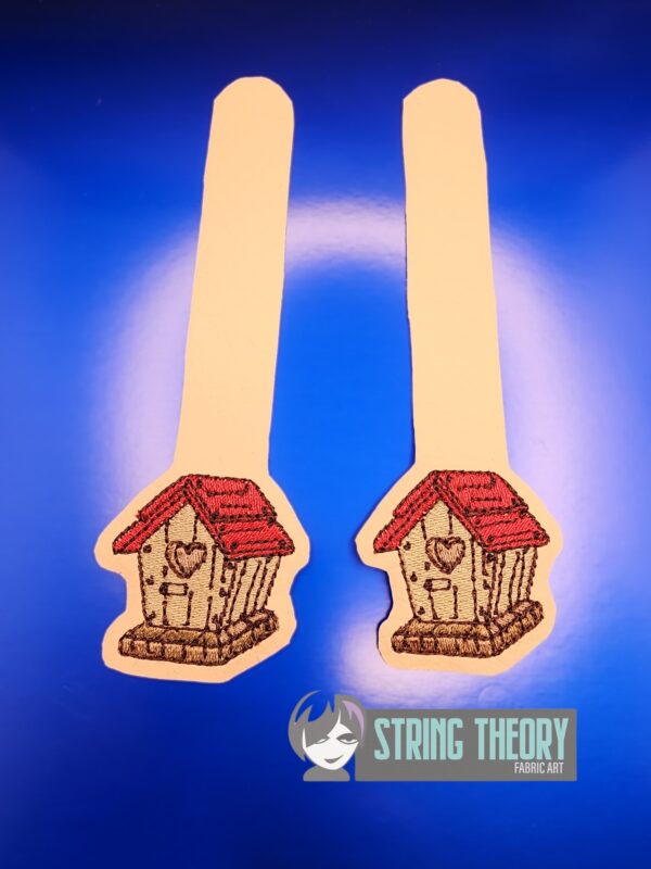 Cottagecore Birdhouse Strap Connectors ITH in the hoop Digital Download for Machine Embroidery Pattern, Design (5x7 Hoop) - Image 3