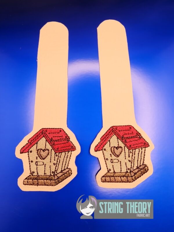 Cottagecore Birdhouse Strap Connectors ITH in the hoop Digital Download for Machine Embroidery Pattern, Design (5x7 Hoop) - Image 2