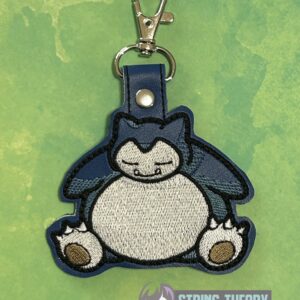 Pokemon Snorlax ITH fob machine embroidery design