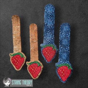 Strawberry Strap Connectors ITH in the hoop Digital Download for Machine Embroidery Pattern, Design (5x7 Hoop)