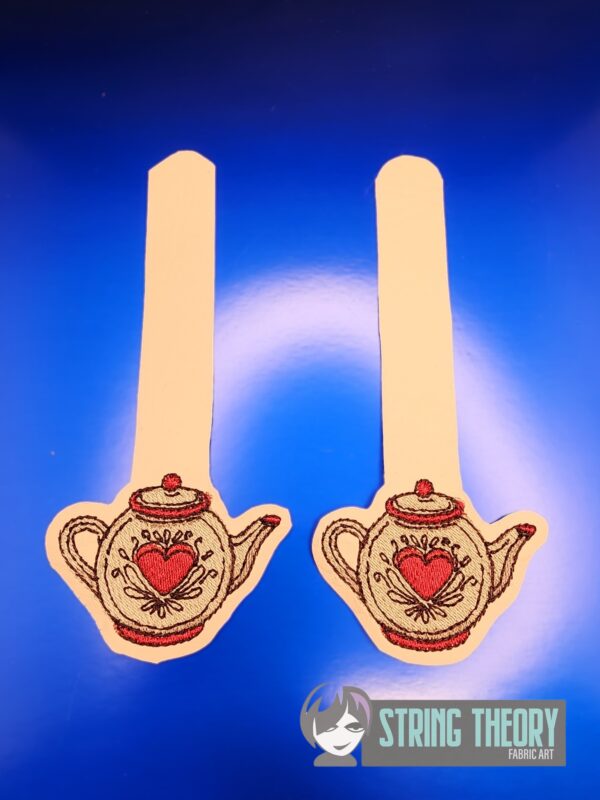 Cottagecore Teapot Strap Connectors ITH in the hoop Digital Download for Machine Embroidery Pattern, Design (5x7 Hoop) - Image 3
