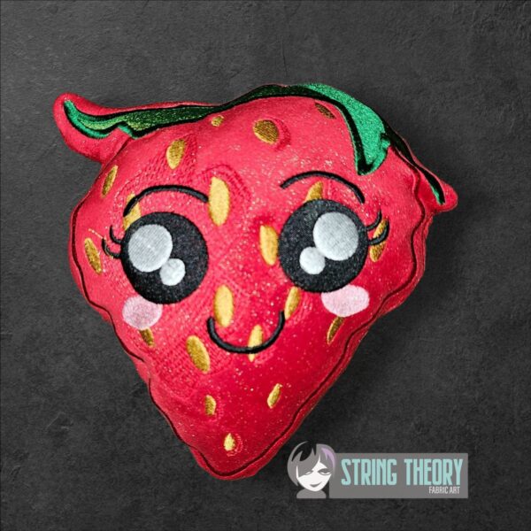 Strawberry Stuffie Includes Regular & Kawaii Face patterns ITH in the hoop Digital Download for Machine Embroidery Pattern, Design (4×4, 5×7, 6×10, 7×11, 8×12 Hoop) - Image 3