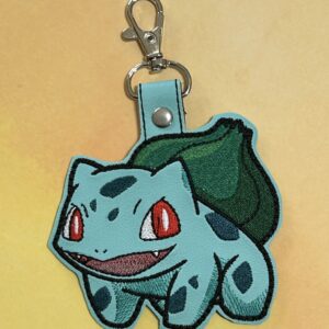 Pokemon Bulbasaur ITH fob machine embroidery design