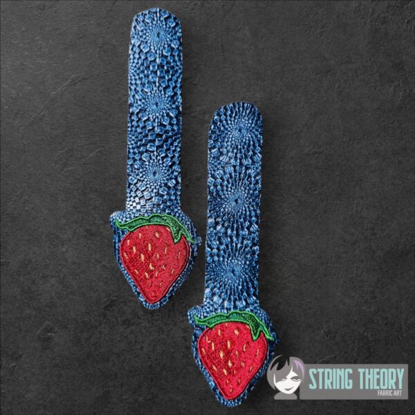 Strawberry Strap Connectors ITH in the hoop Digital Download for Machine Embroidery Pattern, Design (5x7 Hoop) - Image 5