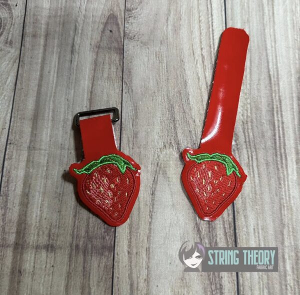 Strawberry Strap Connectors ITH in the hoop Digital Download for Machine Embroidery Pattern, Design (5x7 Hoop) - Image 4