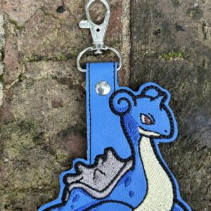 Pokemon Lapras ITH fob machine embroidery design